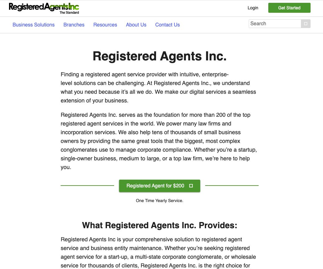 Registered Agents Inc Before Registered Agents Inc Before